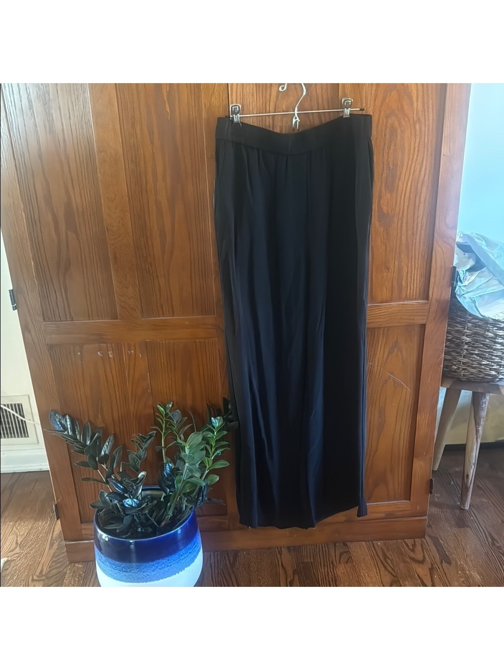 & Other Stories Black Wide-Leg Pants Size 10